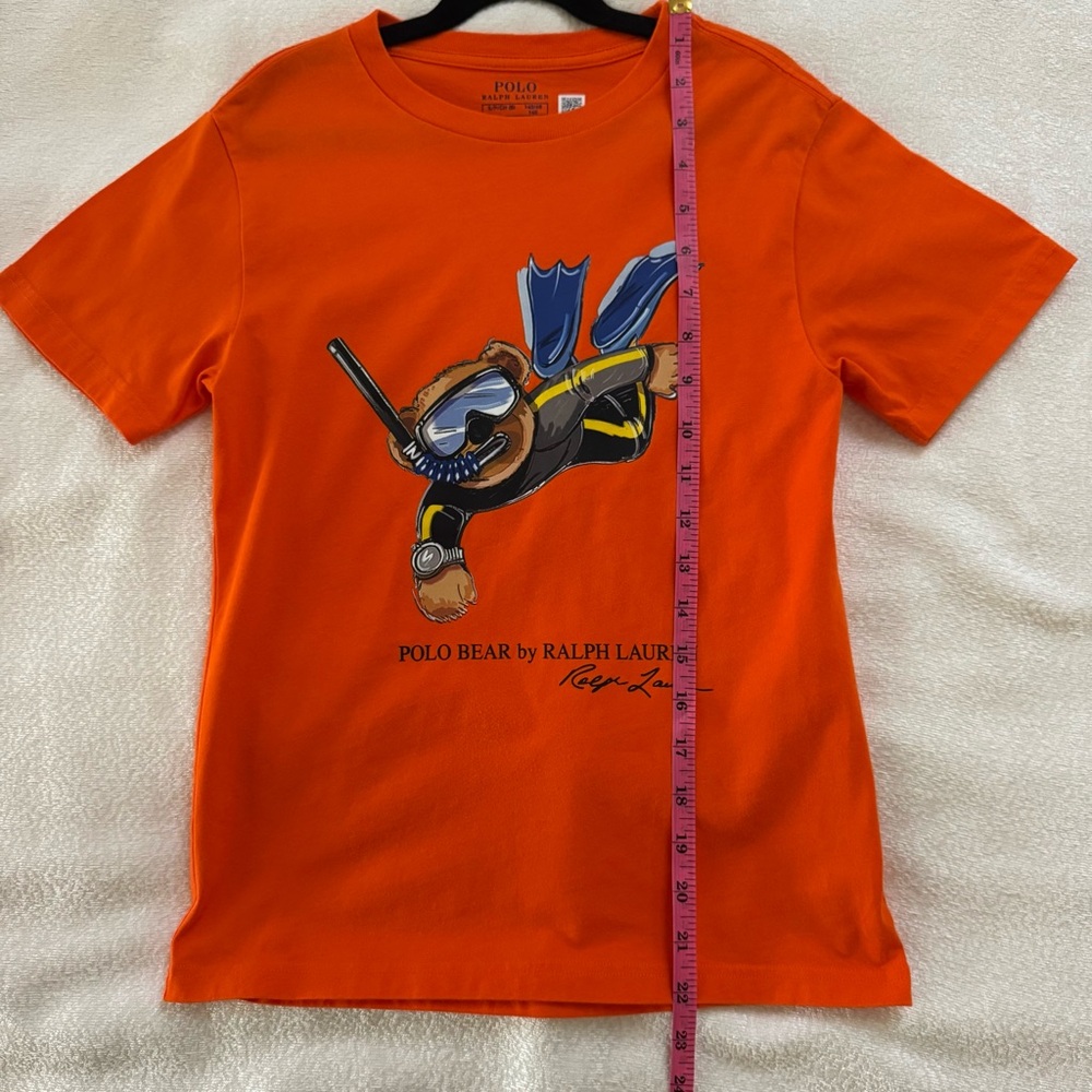 Polo by Ralph Lauren Boy’s Orange Bear Graphic Tee